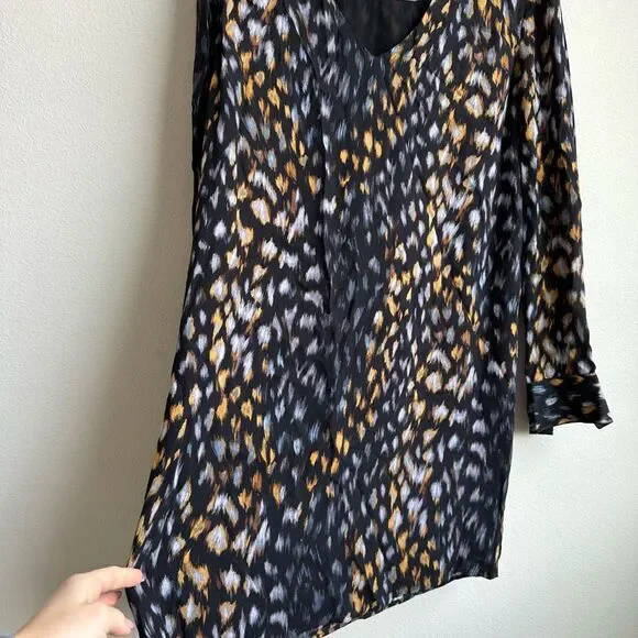 Equipment 100% Silk Long Sleeve Career Office Conservative Dress Size Small - Picture 2 of 6